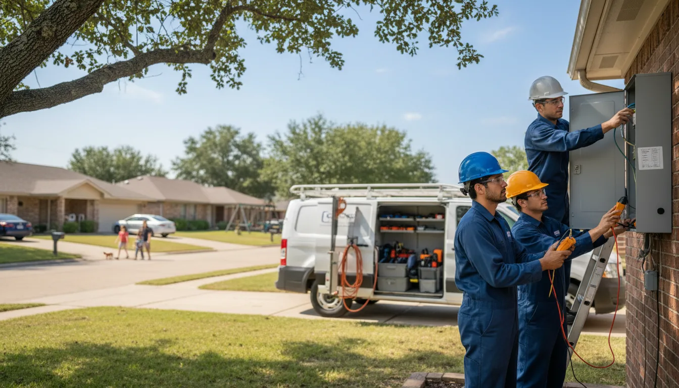 Certified electrician providing emergency electrical services in Stowell, TX